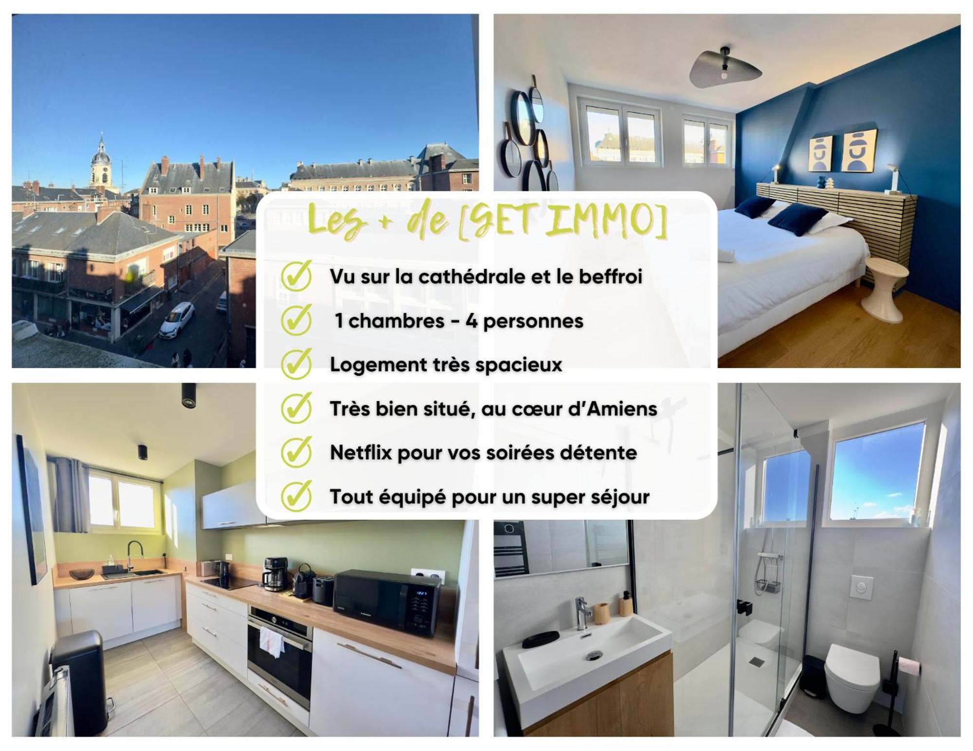 Vue Cathedrale, Beffroi, Netflix En Hyper Centre Apartman Amiens Kültér fotó